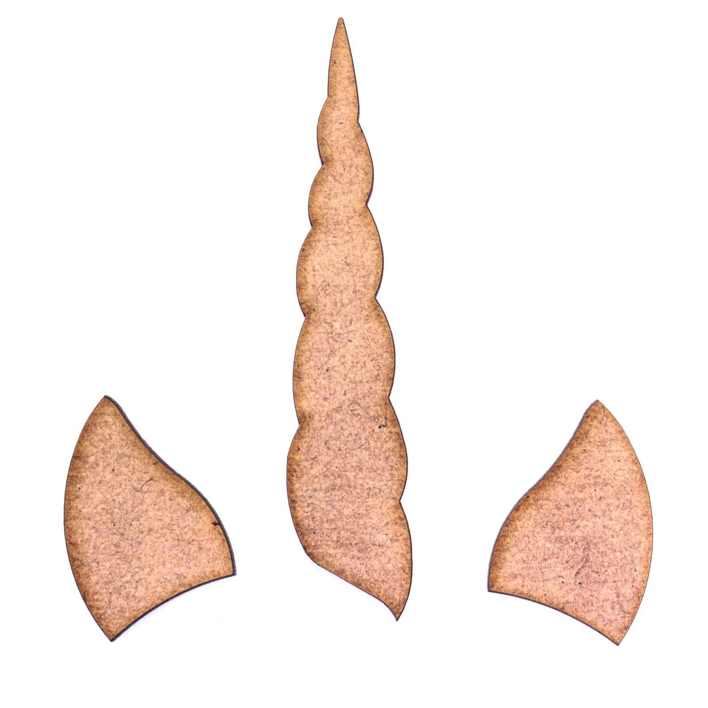 Unicorn Horn and Ears Craft Shape, Various Sizes, 2mm MDF Wood. Mythical