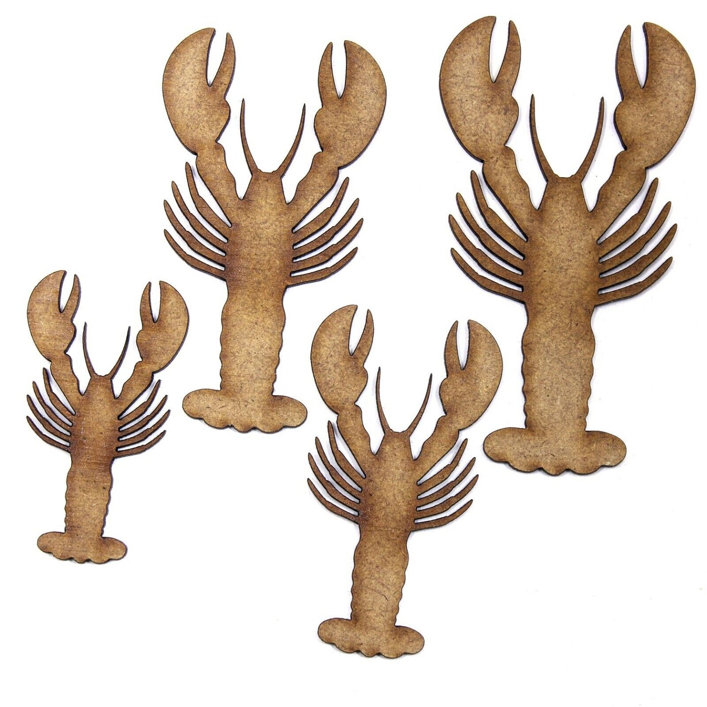 Lobster Craft Shapes. Various Sizes . 2mm MDF Wood. Seafood, Marine, Shellfish