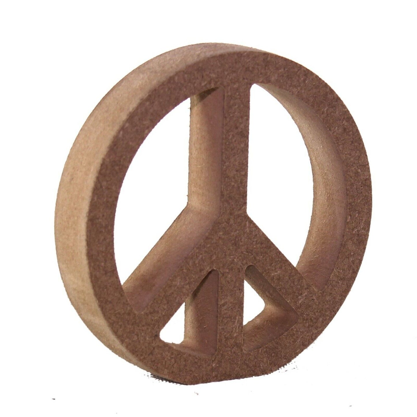 Free Standing 18mm MDF Peace Symbol Craft Shape Various Sizes. CND, 60s, Hippy