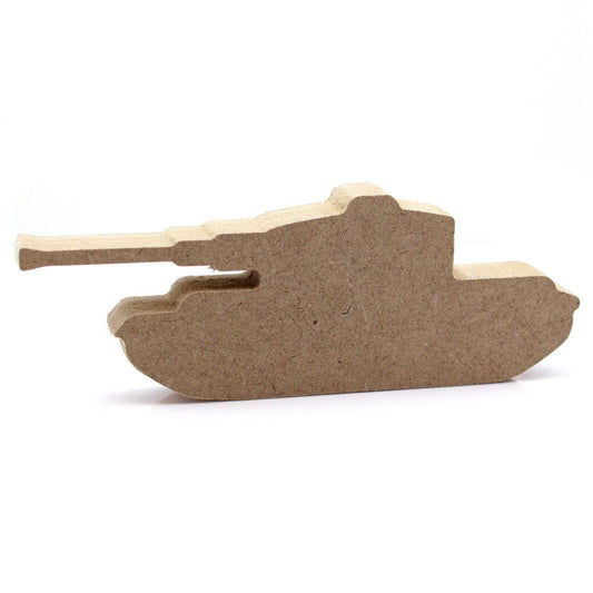 Free Standing 18mm MDF Tank Craft Shape Various Sizes. Army, War, Forces
