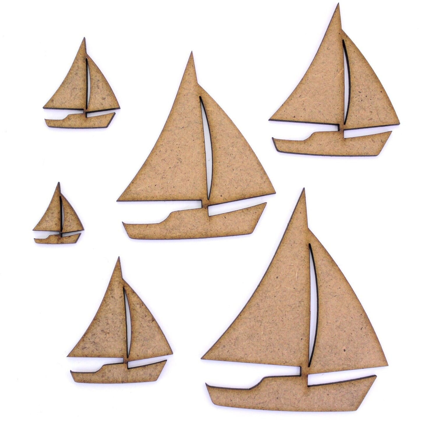 Sailboat Craft Shape, Various Sizes, 2mm MDF Wood. Beach, Seaside, Summer, boat