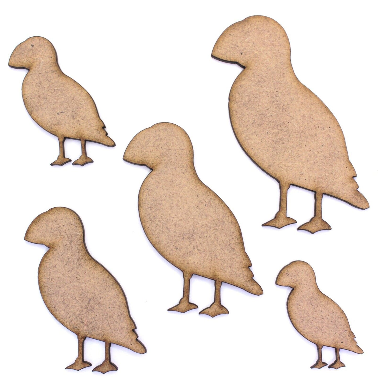 Puffin Craft Shape, Various Sizes, 2mm MDF Wood. Sea, Seaside, Cliff, Farne