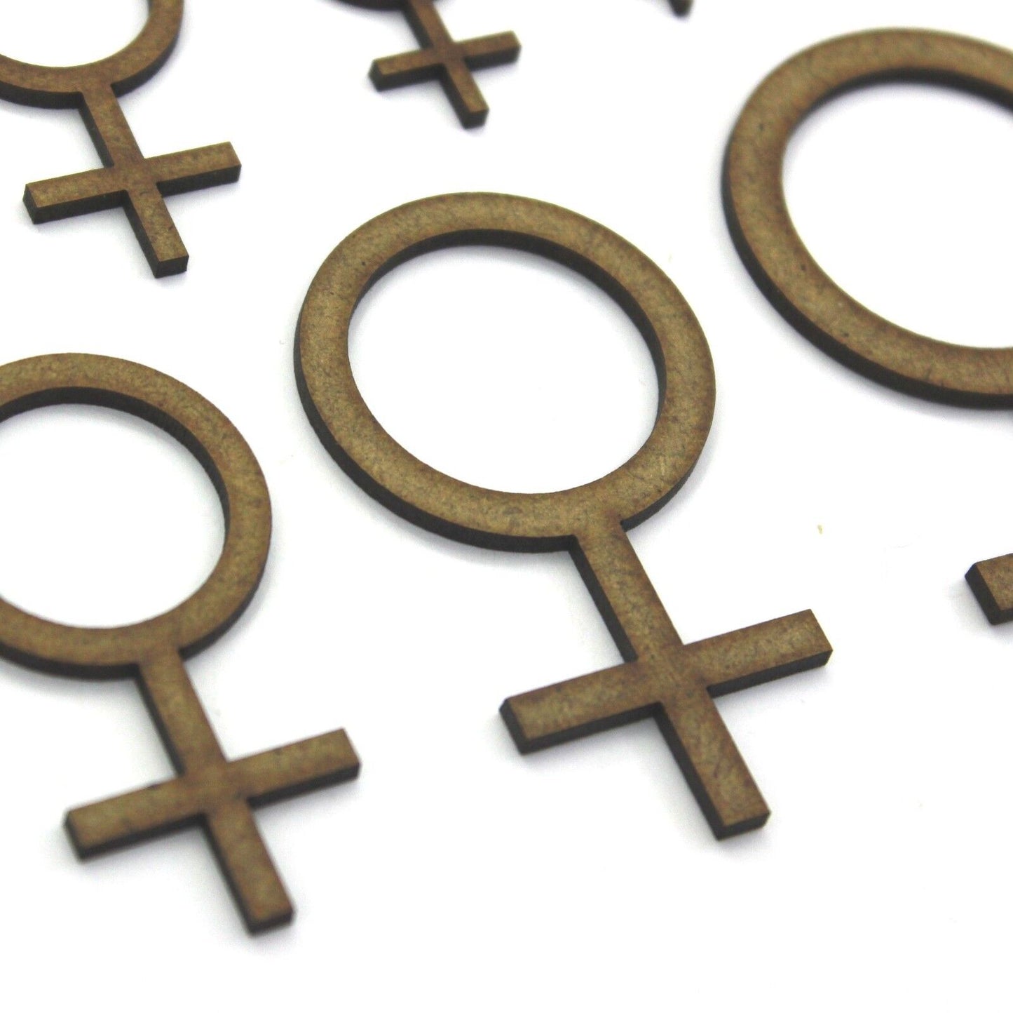Female Gender Symbol Craft Shape, Various Sizes, 2mm MDF Wood.