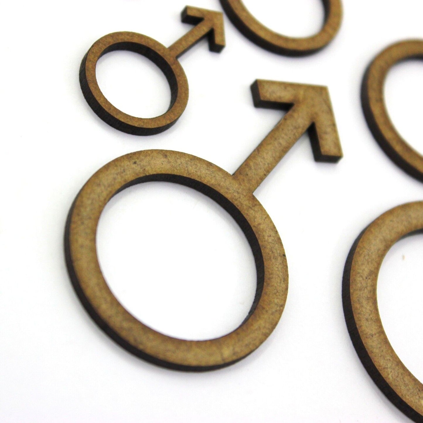 Male Gender Symbol Craft Shape, Various Sizes, 2mm MDF Wood.