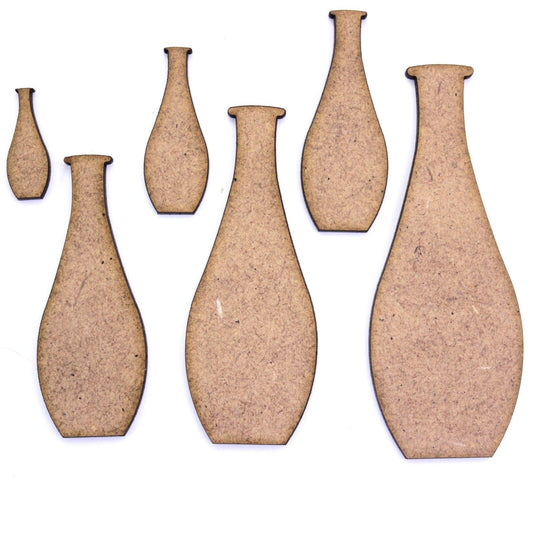 Flower Vase Craft Shape, Various Sizes, 2mm MDF. Carafe