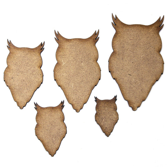 Owl Craft Shape, Various Sizes, 2mm MDF Wood. Barn Owl,Tawby Owl, Spring, Autumn