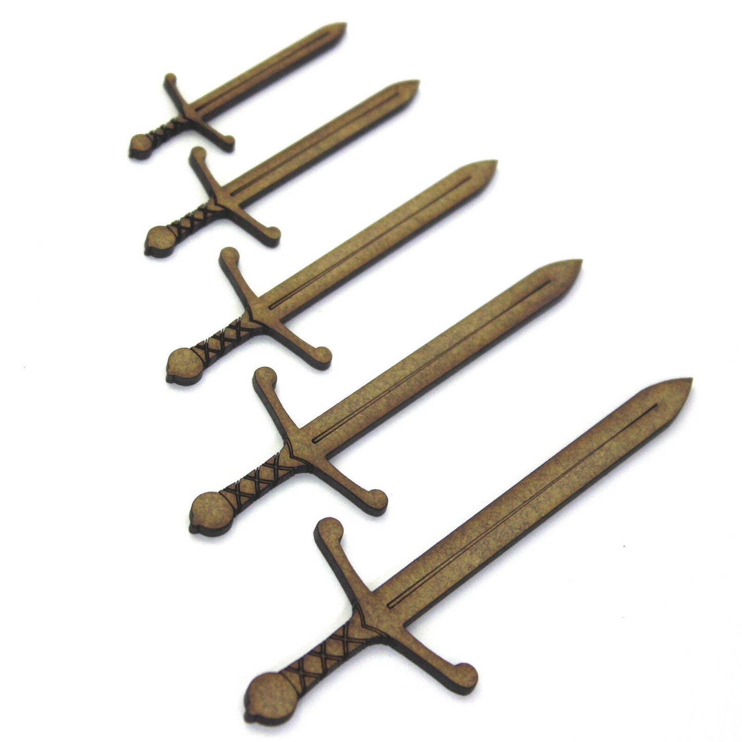Medieval Sword Craft Shape Blank, Various Sizes, 2mm MDF Wood. Knight, Castle