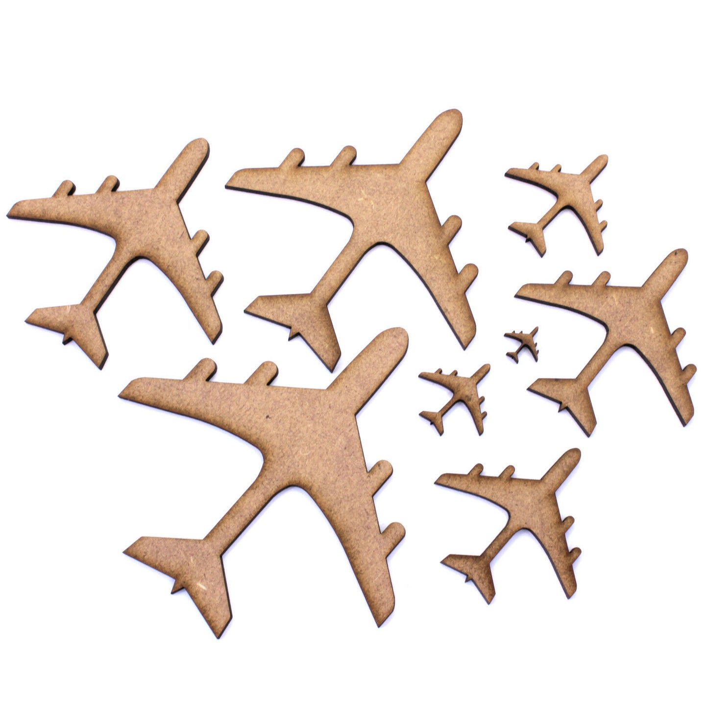 Aeroplane / Plane Shapes, Embellishments, Decorations, 2mm MDF Wood.