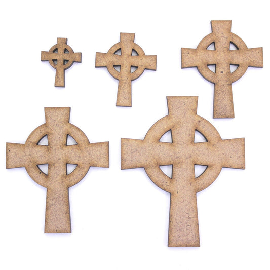 Celtic Cross Craft Shape, Various Sizes, 2mm MDF Wood. Church, Scottish