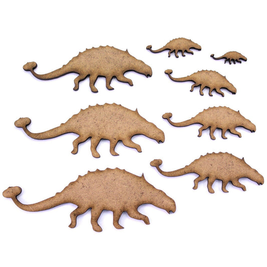 Ankylosaurus Dinosaur Craft Shape, Various Sizes, 2mm MDF Wood. Prehistoric