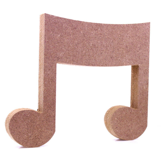Free Standing 18mm MDF Music Note Craft Shape Various Sizes. Musician, Quaver