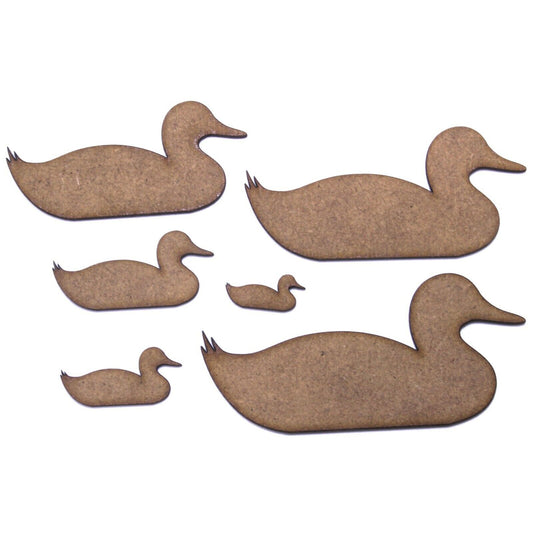 Duck Craft Shape, Various Sizes, 2mm MDF. Birds, Nature, River, Canal, Mallard