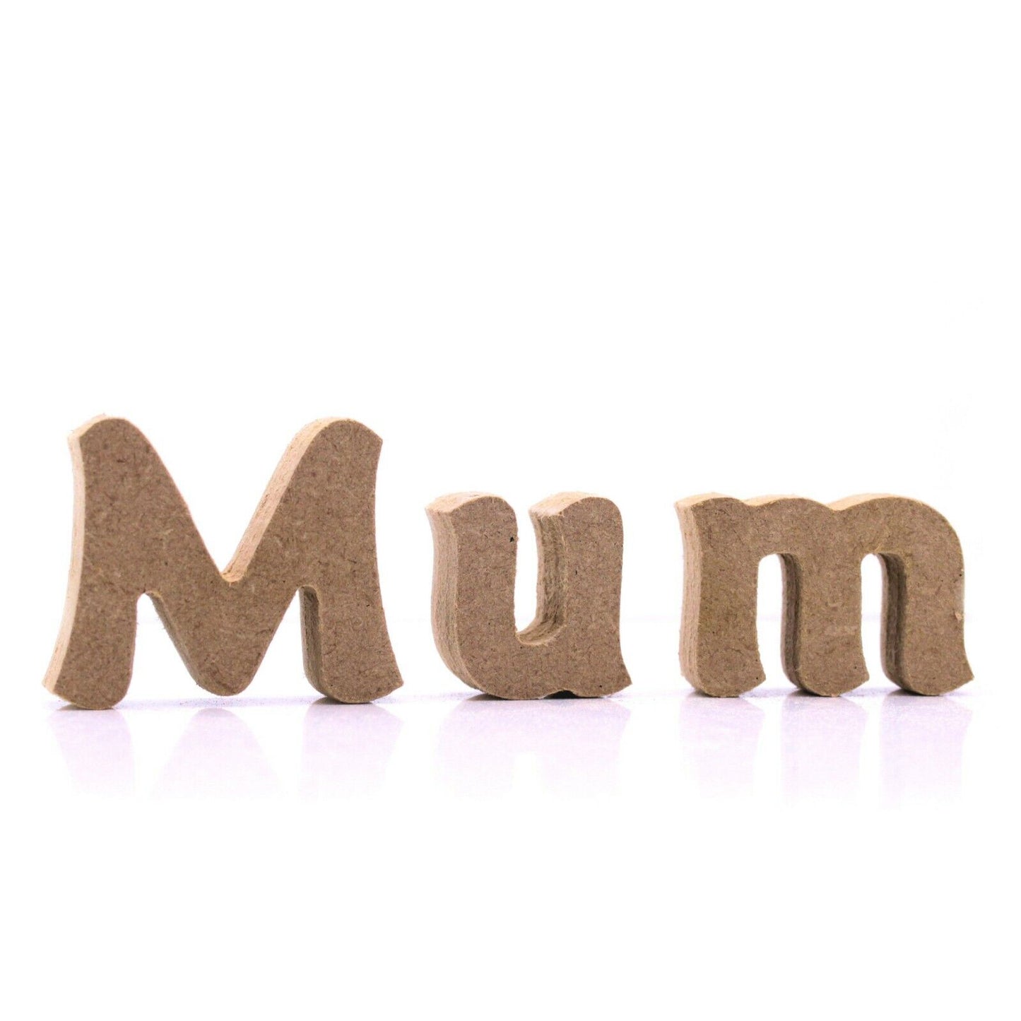 Free Standing 18mm MDF Mum Word Various Sizes. Mother's Day, Birthday, Kid Craft