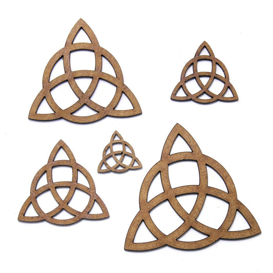 Triquetra Symbol Shape, Various Sizes, 2mm MDF Wood. Celtic, wicca, Trinity Knot