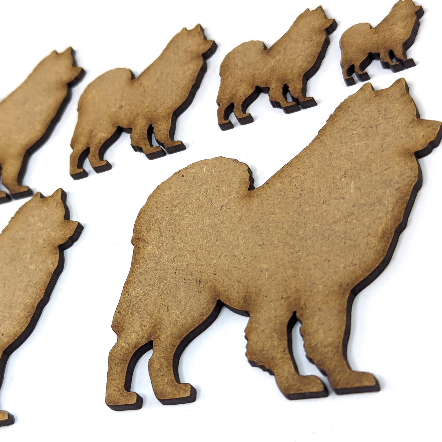 Samoyed Craft Shapes, 2mm MDF Wood. Dog, Pet, Animal