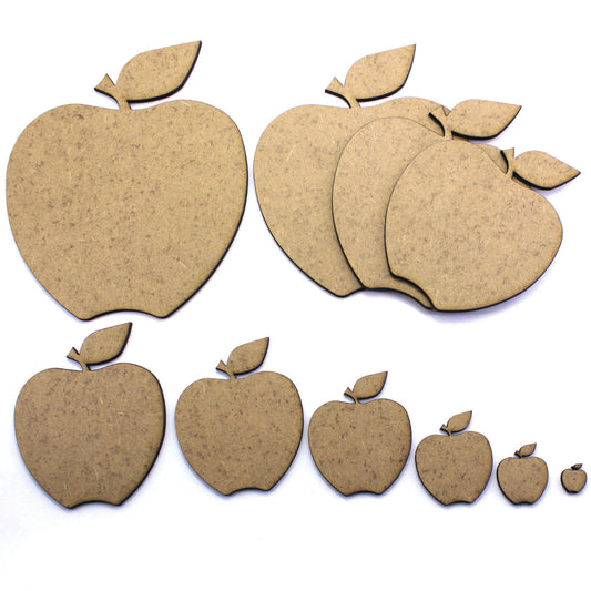 Apple Craft Shape, Embellishments, Tags, Teacher decorations, 2mm MDF Wood.