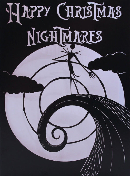 Nightmare Before Christmas Card - "Happy Christmas Nightmares". Jack Skellington