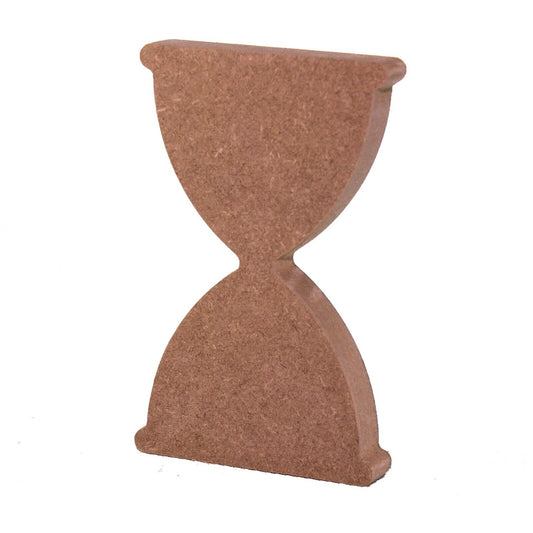 Free Standing 18mm MDF Hourglass Craft Shape. 10cm to 30cm. Egg Timer