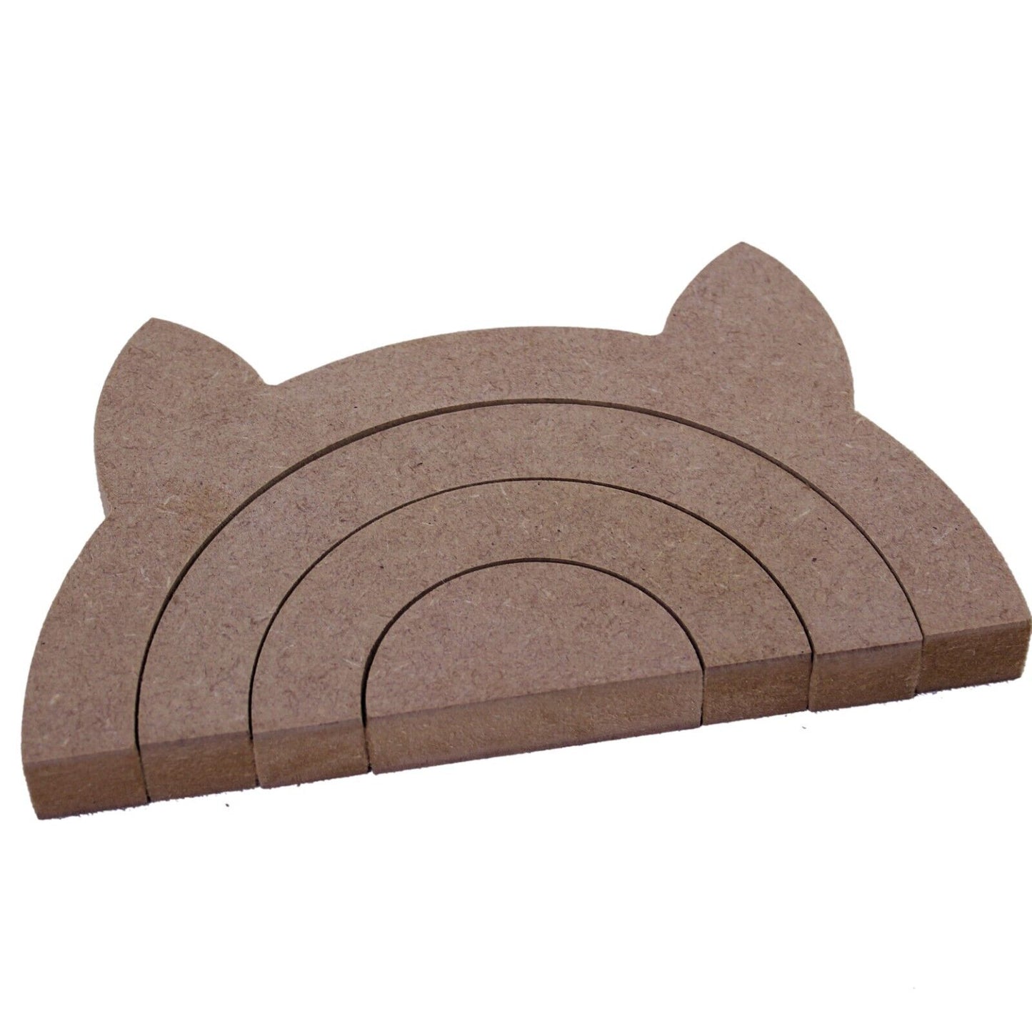 Cat Ears Stacker, 18mm MDF, Stacking, Stack, Rainbow, Nursery Decoration Crafts