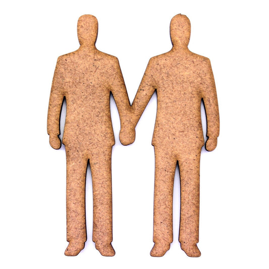 Groom and Groom Craft Shape. 2mm MDF. Various Sizes. Wedding, Marriage, Gay