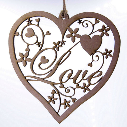 Hanging Decoration - Fancy Love Heart. Home Decoration. Valentine, Wedding