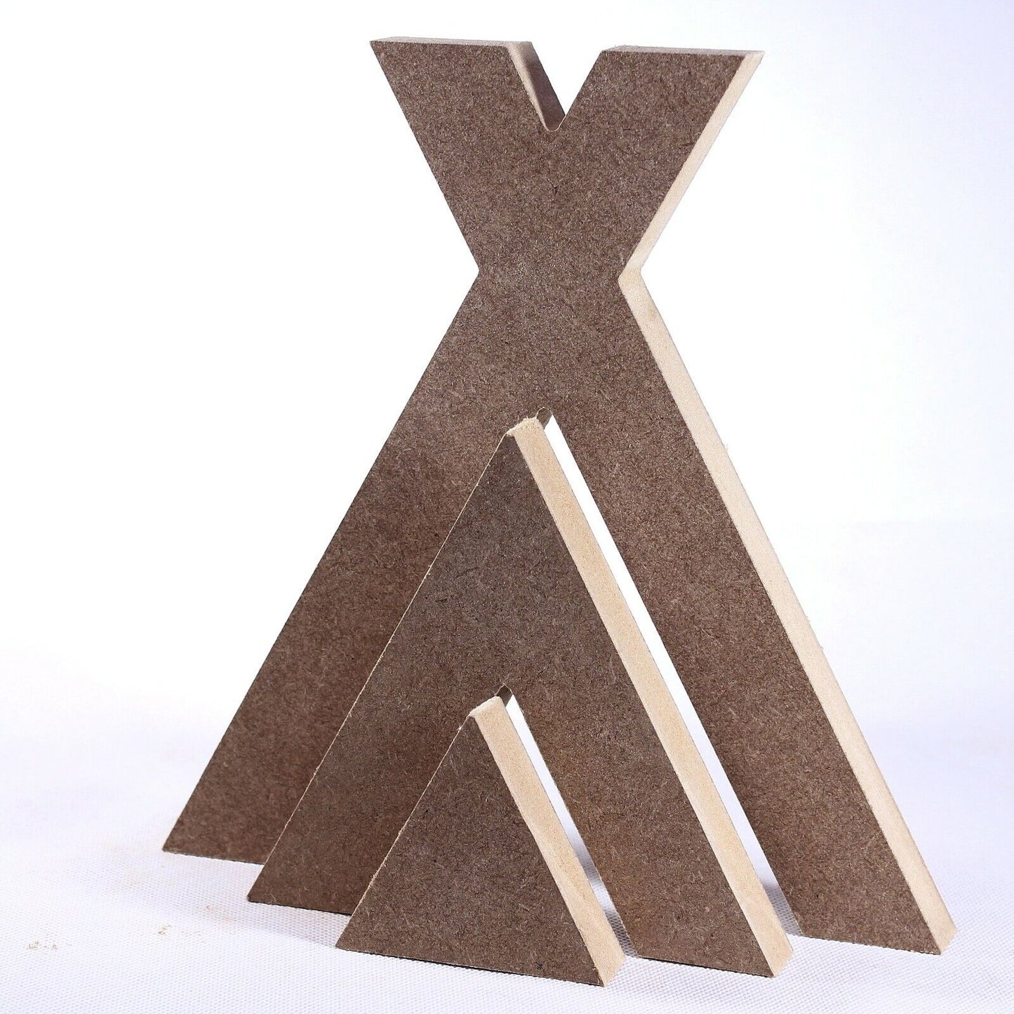 MDF Free Standing Teepee Block Group, 18mm MDF, Stacking, Wigwam, Stack