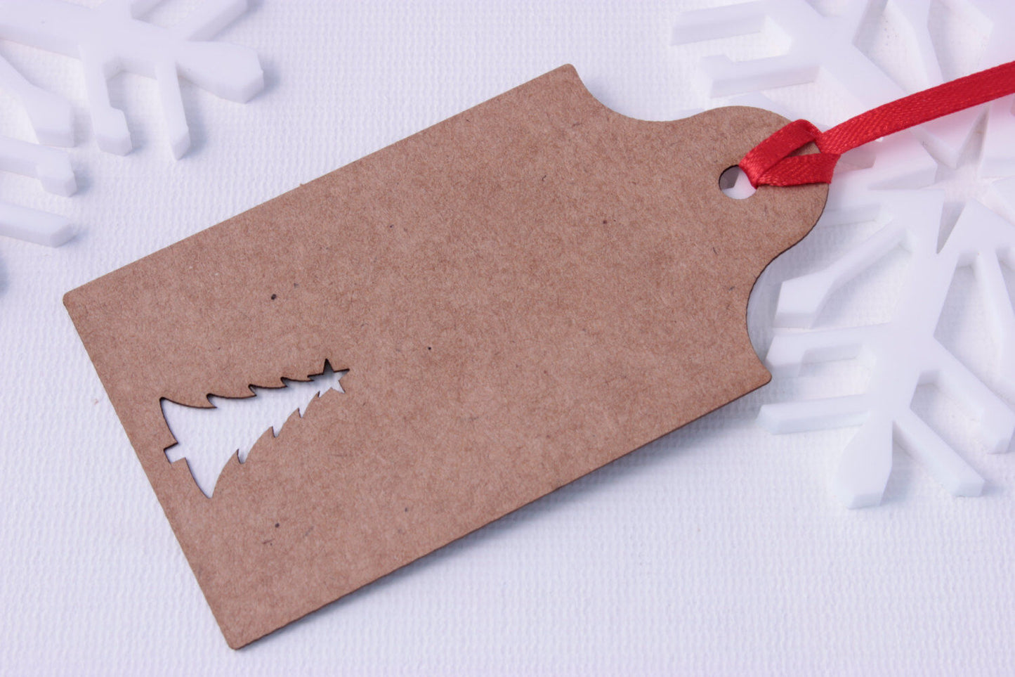 Christmas Tree Gift Tag - Kraft Card - Lasercut, Hand Made