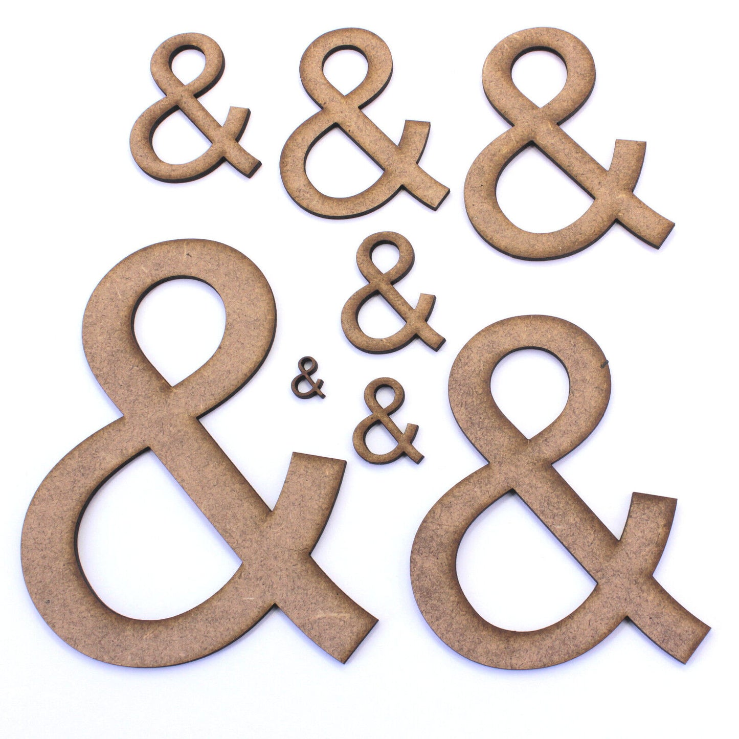 Ampersand '&' Sign Symbol. Craft Shapes, Embellishments, Decorations, 2mm MDF
