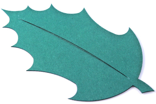 Large Holly Leaf Embellishments - Laser Cut and Engraved