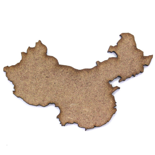 China Map Country Shapes. Various Sizes 50mm - 200mm. 2mm MDF Wood Laser Cut